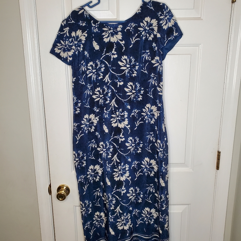 Talbots Petite 10 Pure Silk Maxi Dress